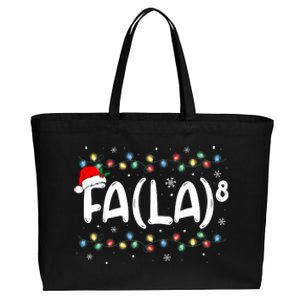 Fa (La)8 Funny Christmas Santa Fa La Math Teacher Cotton Canvas Jumbo Tote