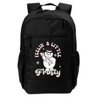 Feelin' Little Frostys Snowman Groovy Retro Christmas Pajama  Backpack
