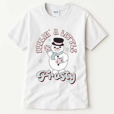 Feelin' Little Frostys Snowman Groovy Retro Christmas Pajama  Tall T-Shirt