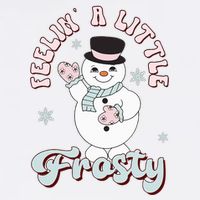 Feelin' Little Frostys Snowman Groovy Retro Christmas Pajama  Bucket Hat