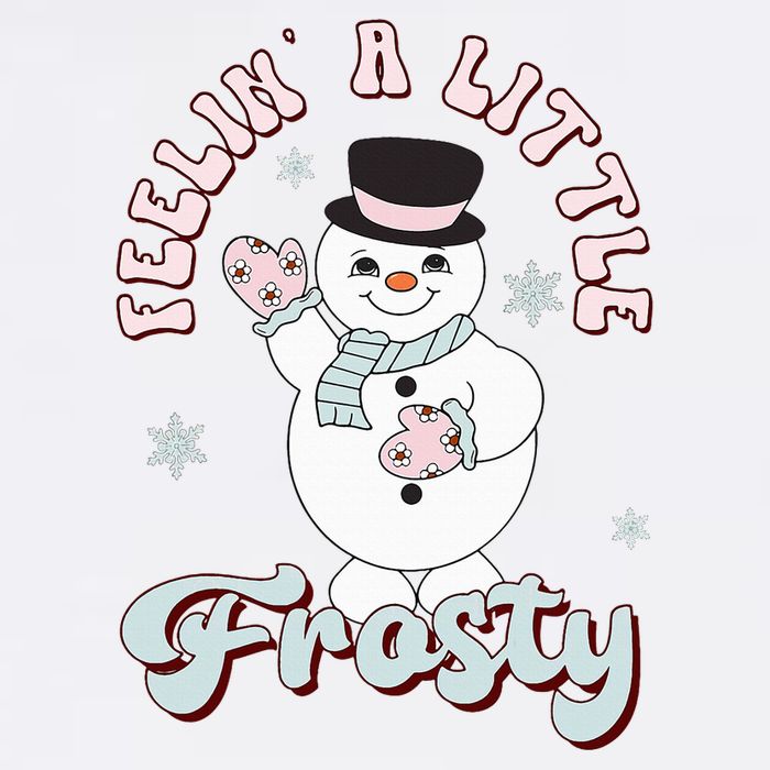 Feelin' Little Frostys Snowman Groovy Retro Christmas Pajama  Bucket Hat