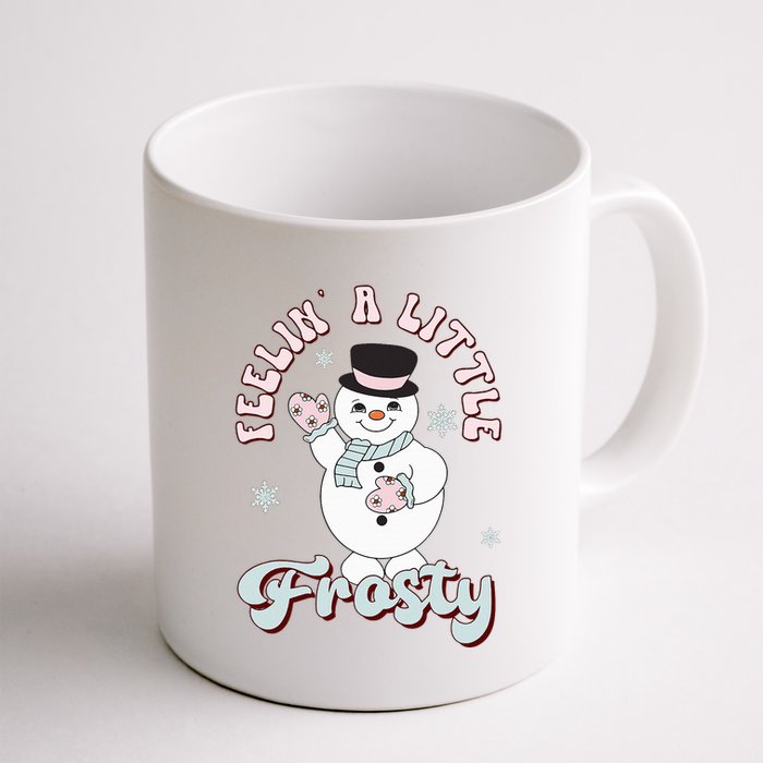 Feelin' Little Frostys Snowman Groovy Retro Christmas Pajama  Mug