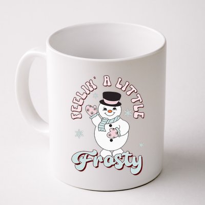 Feelin' Little Frostys Snowman Groovy Retro Christmas Pajama  Mug