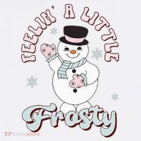 Feelin' Little Frostys Snowman Groovy Retro Christmas Pajama  Premium T-Shirt