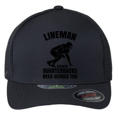 Football Lineman Flexfit Unipanel Trucker Cap