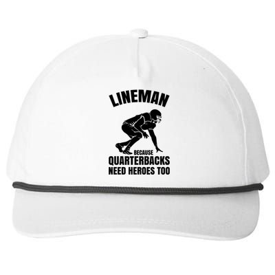 Football Lineman Snapback Five-Panel Rope Hat