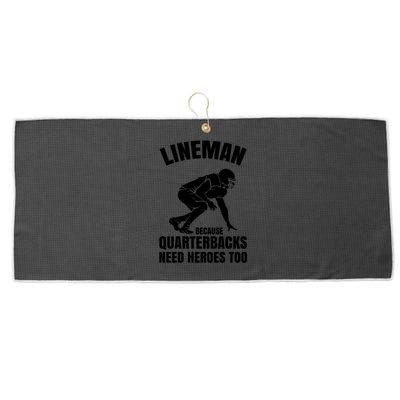 Football Lineman Large Microfiber Waffle Golf Towel