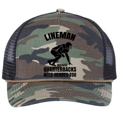 Football Lineman Retro Rope Trucker Hat Cap