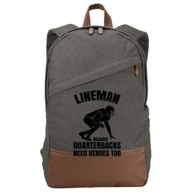 Football Lineman Cotton Canvas Backpack