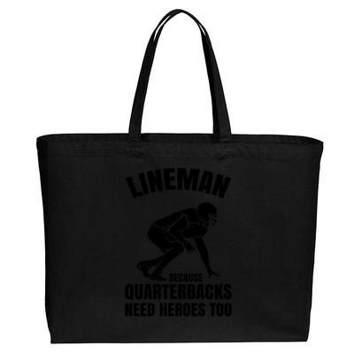 Football Lineman Cotton Canvas Jumbo Tote