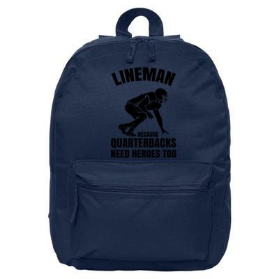 Football Lineman 16 in Basic Backpack