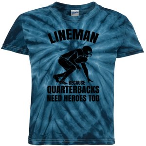 Football Lineman Kids Tie-Dye T-Shirt