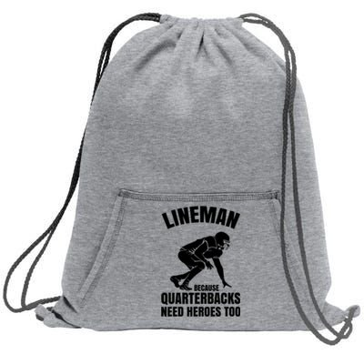 Football Lineman Sweatshirt Cinch Pack Bag