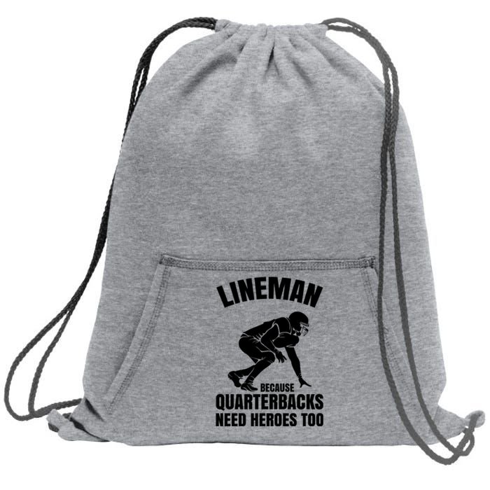 Football Lineman Sweatshirt Cinch Pack Bag