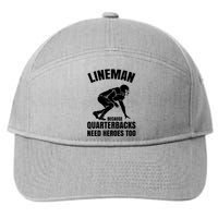 Football Lineman 7-Panel Snapback Hat