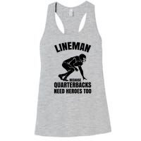 Football Lineman Women's Racerback Tank