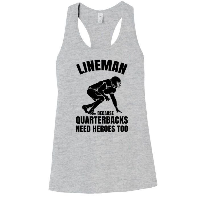 Football Lineman Women's Racerback Tank