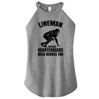 Football Lineman Women's Perfect Tri Rocker Tank