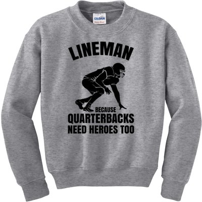 Football Lineman Kids Sweatshirt