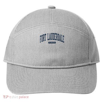 Fort Lauderdale Florida Fl College University Style Navy 7-Panel Snapback Hat
