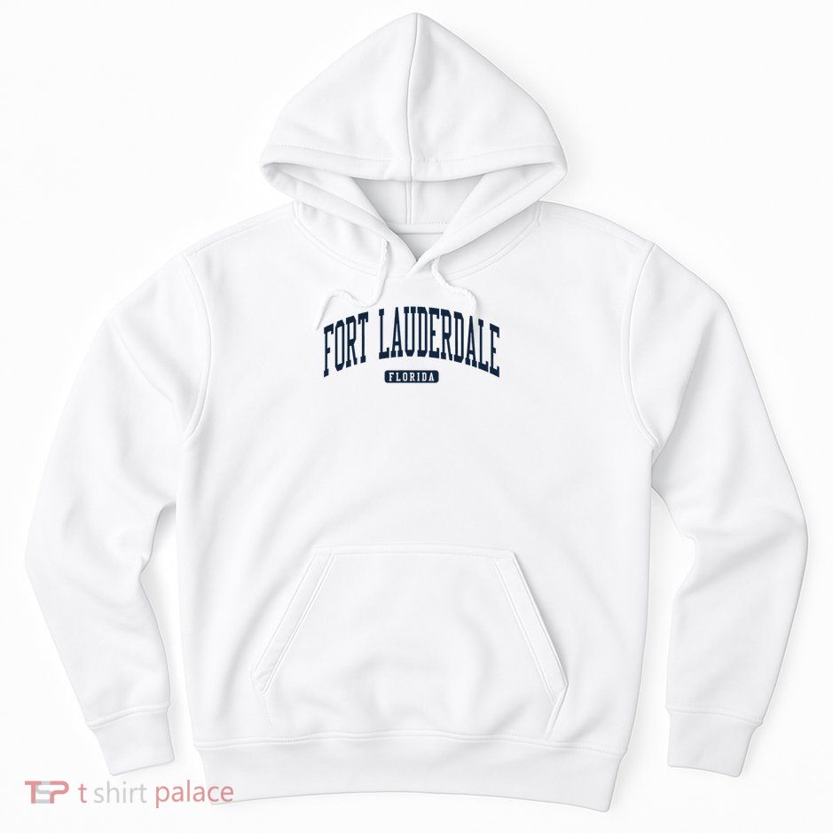 Fort Lauderdale Florida Fl College University Style Navy Hoodie