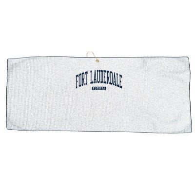 Fort Lauderdale Florida Fl College University Style Navy Large Microfiber Waffle Golf Towel
