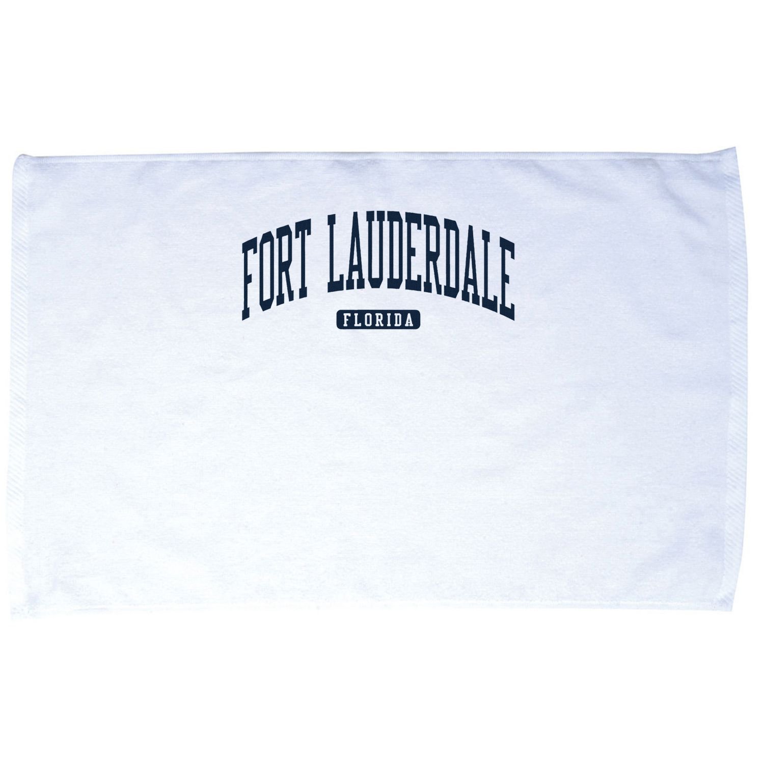 Fort Lauderdale Florida Fl College University Style Navy Microfiber Hand Towel