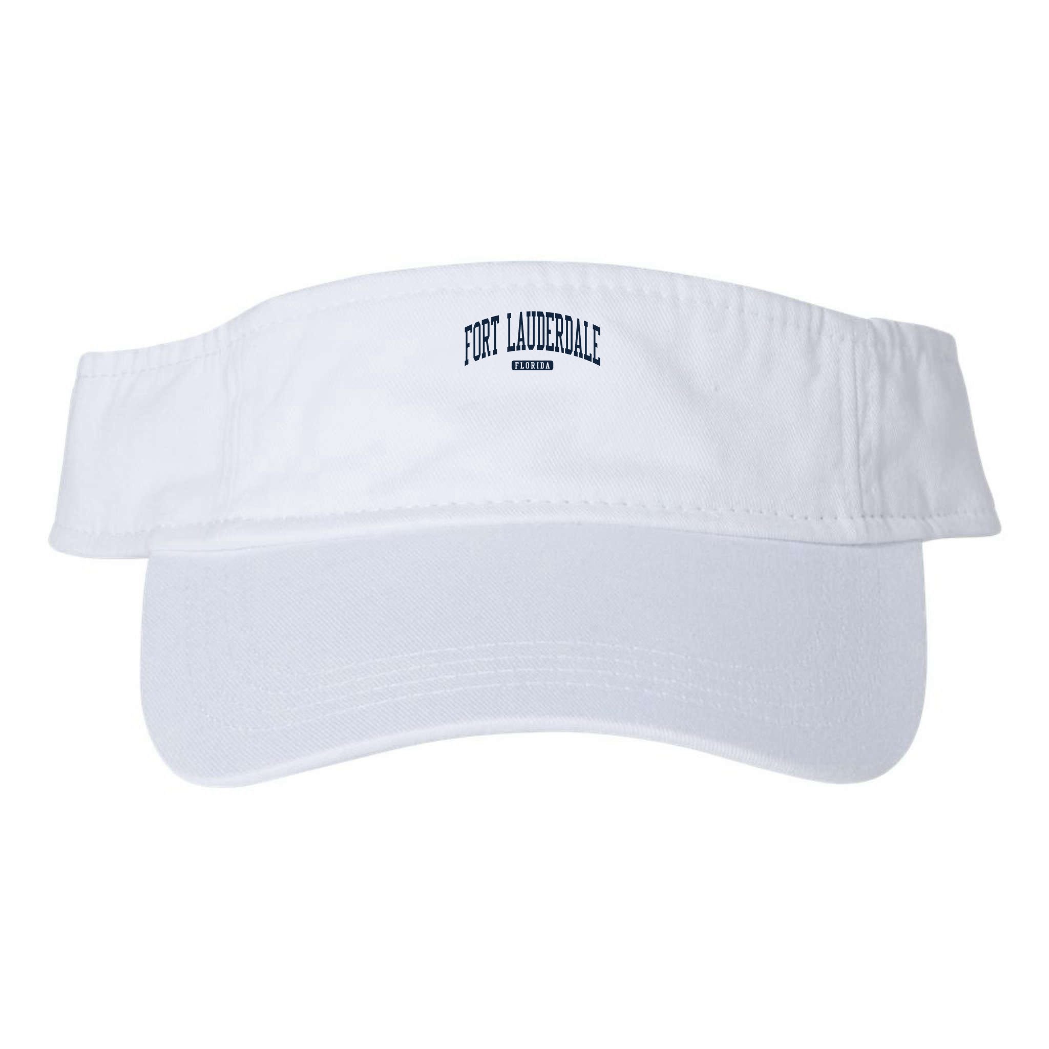 Fort Lauderdale Florida Fl College University Style Navy Visor