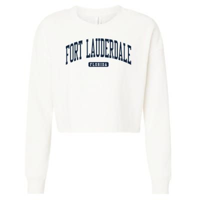 Fort Lauderdale Florida Fl College University Style Navy Cropped Pullover Crew
