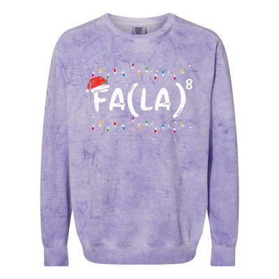 FA (LA)8 Funny Christmas Santa Fa La Math Teacher Colorblast Crewneck Sweatshirt