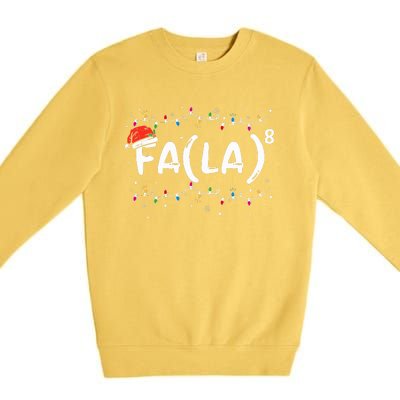 FA (LA)8 Funny Christmas Santa Fa La Math Teacher Premium Crewneck Sweatshirt