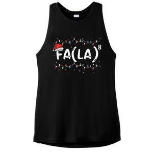 FA (LA)8 Funny Christmas Santa Fa La Math Teacher Ladies PosiCharge Tri-Blend Wicking Tank