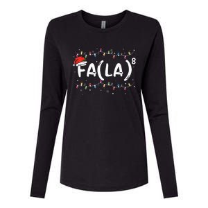 FA (LA)8 Funny Christmas Santa Fa La Math Teacher Womens Cotton Relaxed Long Sleeve T-Shirt