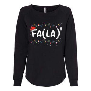 FA (LA)8 Funny Christmas Santa Fa La Math Teacher Womens California Wash Sweatshirt