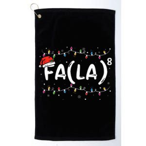 FA (LA)8 Funny Christmas Santa Fa La Math Teacher Platinum Collection Golf Towel