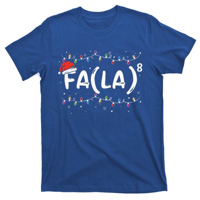 FA (LA)8 Funny Christmas Santa Fa La Math Teacher T-Shirt