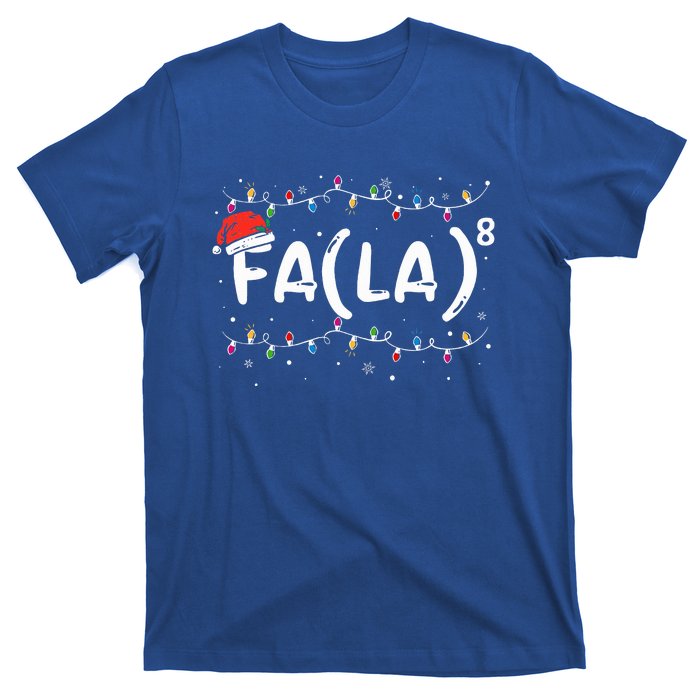 FA (LA)8 Funny Christmas Santa Fa La Math Teacher T-Shirt