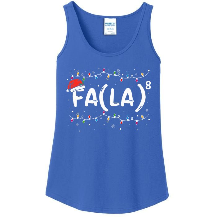 FA (LA)8 Funny Christmas Santa Fa La Math Teacher Ladies Essential Tank