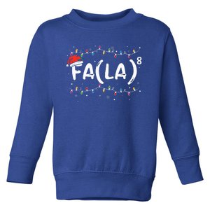 FA (LA)8 Funny Christmas Santa Fa La Math Teacher Toddler Sweatshirt