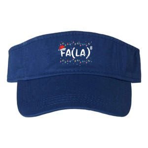 FA (LA)8 Funny Christmas Santa Fa La Math Teacher Valucap Bio-Washed Visor