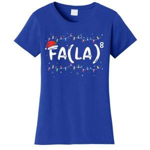 FA (LA)8 Funny Christmas Santa Fa La Math Teacher Women's T-Shirt