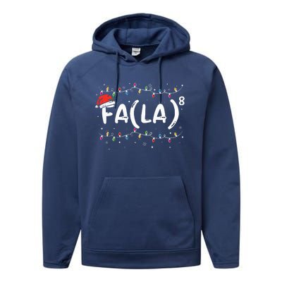 FA (LA)8 Funny Christmas Santa Fa La Math Teacher Performance Fleece Hoodie