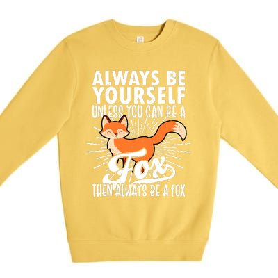 Fox Lover Funny Fox Forest Animals Cute Fox Fox Premium Crewneck Sweatshirt