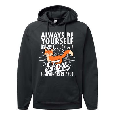 Fox Lover Funny Fox Forest Animals Cute Fox Fox Performance Fleece Hoodie