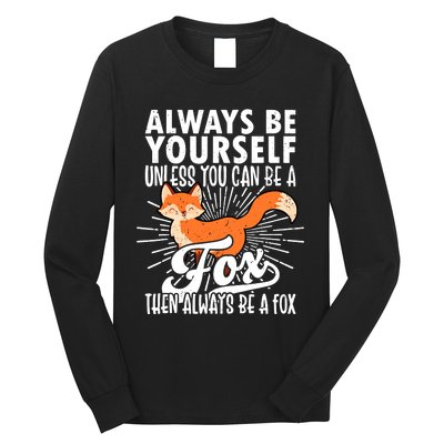 Fox Lover Funny Fox Forest Animals Cute Fox Fox Long Sleeve Shirt