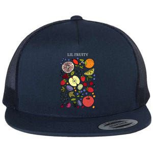 Funny Lil Fruity Subtle Lesbian Pride Month Flat Bill Trucker Hat