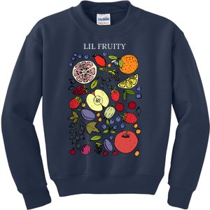 Funny Lil Fruity Subtle Lesbian Pride Month Kids Sweatshirt