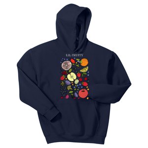 Funny Lil Fruity Subtle Lesbian Pride Month Kids Hoodie