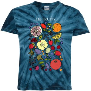 Funny Lil Fruity Subtle Lesbian Pride Month Kids Tie-Dye T-Shirt