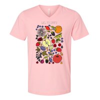 Funny Lil Fruity Lgbtq Subtle Lesbian Lgbtq Pride Month V-Neck T-Shirt